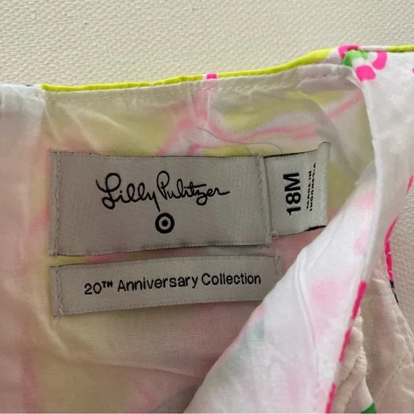 Lilly Pulitzer 18 Months Baby Girl Pink Floral Dress Spring Summer - Picture 4 of 8
